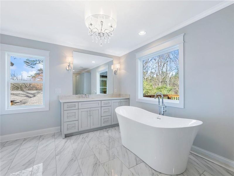 Furnished interior view inside a new home in , Buford (Image 32).