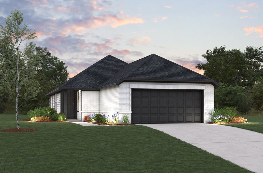 Representative exterior photo of a completed home built from the Hays by Beazer Homes in Laurel Landing: Founders Collection, Alvin, TX (Image 15).