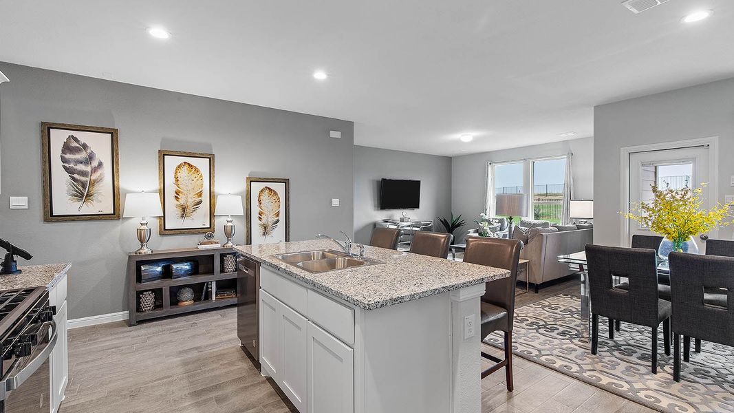 Furnished interior view inside a new home in Springhill South, Boyd (Image 8). Furnished interior view inside a new home in Springhill South, Boyd (Image 8).