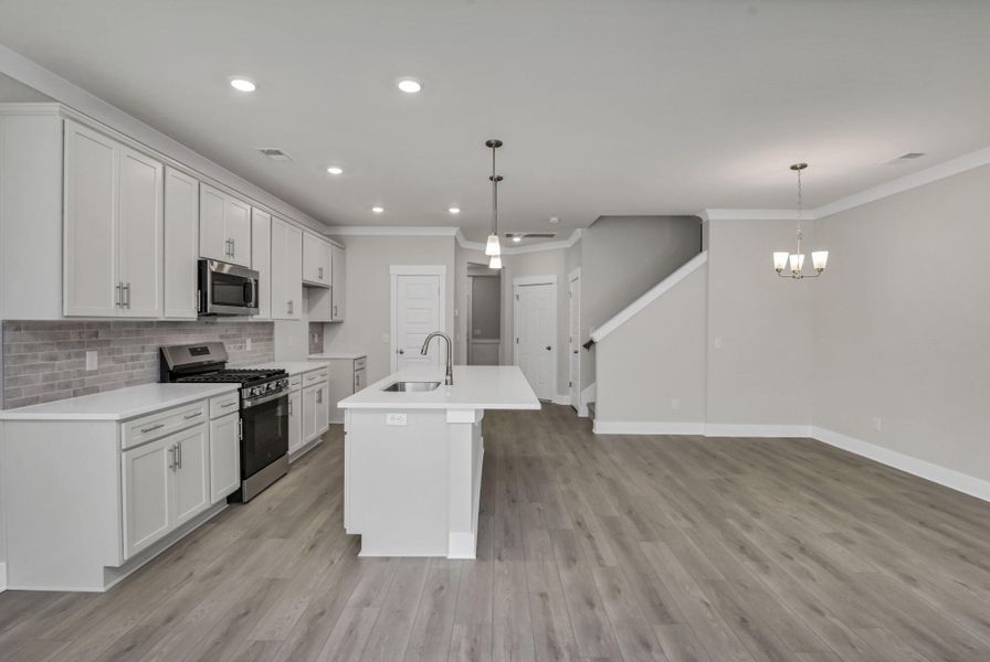 Furnished interior view inside a new home in Lake Carolina Townhomes, Columbia (Image 15).