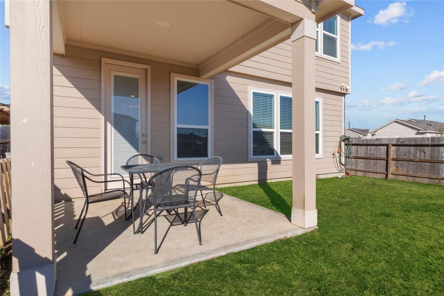 Exterior details and patio area of a home in , Houston (Image 3). Exterior details and patio area of a home in , Houston (Image 3).