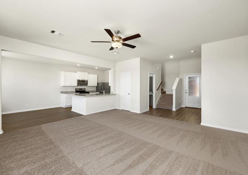 This incredible family room will quickly become everyone's favorite hangout!