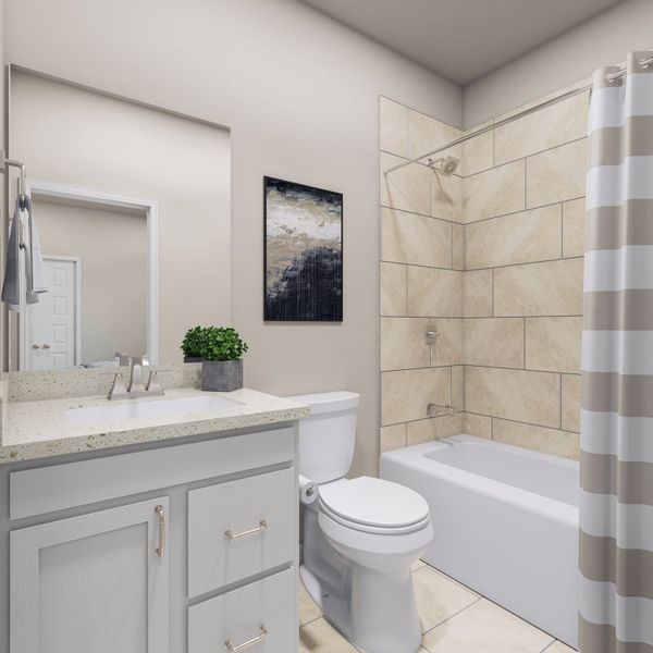 Furnished interior view inside a new home in Woodson’s Reserve, Spring (Image 17).