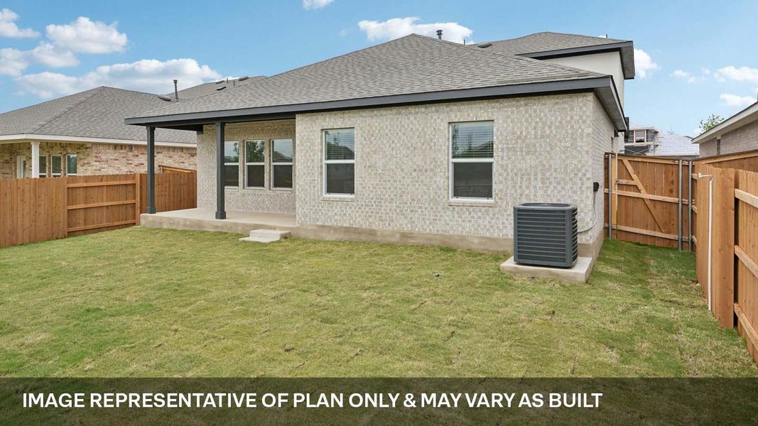 Exterior details and patio area of a home in Bar W Ranch, Leander (Image 20).