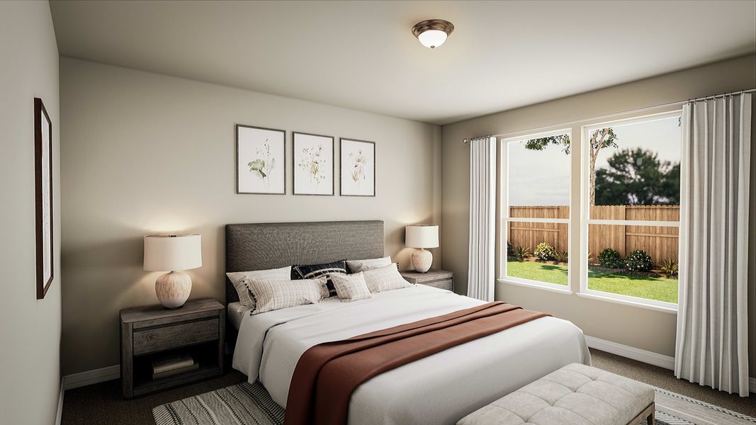 Representative furnished interior of a home built from the Bluebonnet by Tri Pointe Homes in Mason Woods, Cypress (Image 9).