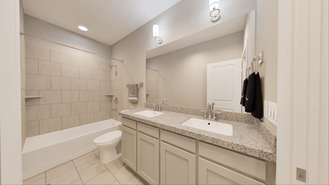 Representative furnished interior of a home built from the Amelia by Tricoast Homes in Summer Place  35', Montgomery (Image 6).