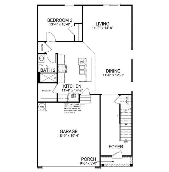 2D floor plan layout of this home in Cedar Gap, Fountain Inn, SC (Image 3).