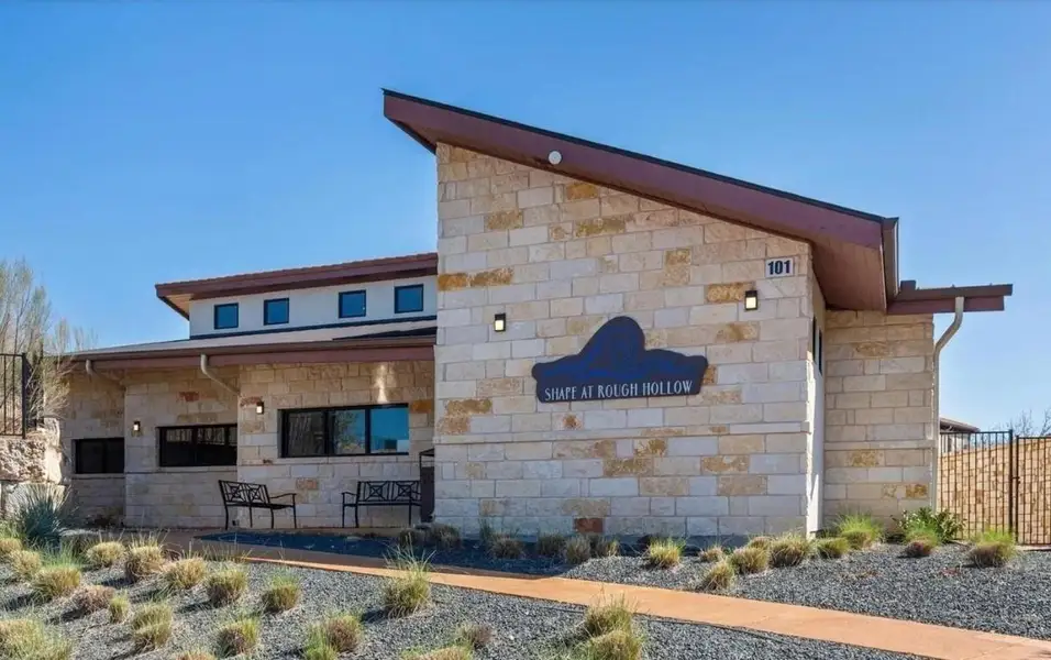 Front exterior of a new home in Rough Hollow The District, Lakeway, TX, highlighting curb appeal (Image 11). Front exterior of a new home in Rough Hollow The District, Lakeway, TX, highlighting curb appeal (Image 11).