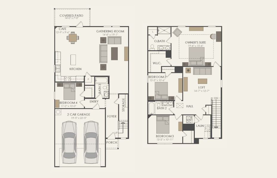 2D floor plan layout of this home in Arbordale, Forney, TX (Image 3).