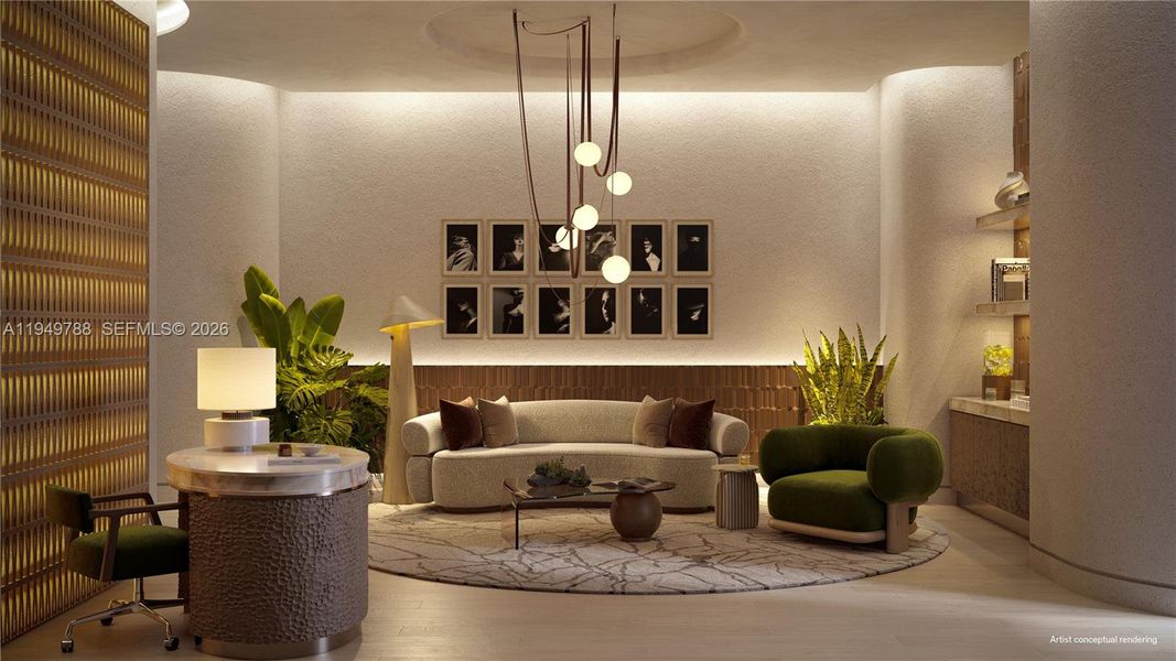 Furnished interior view inside a new home in , Hollywood (Image 10).