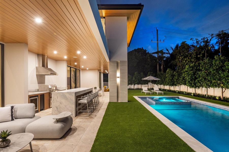 POOL / SUMMER KITCHEN TWILIGHT POOL / SUMMER KITCHEN TWILIGHT