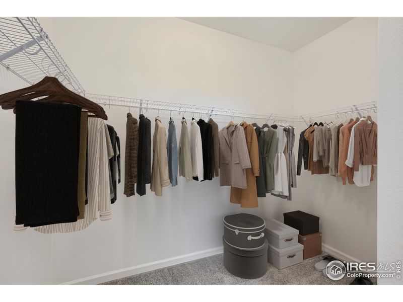 Walk-in closet in the Primary