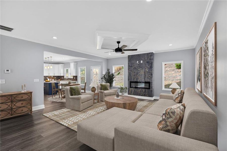 Furnished interior view inside a new home in , Gainesville (Image 9).