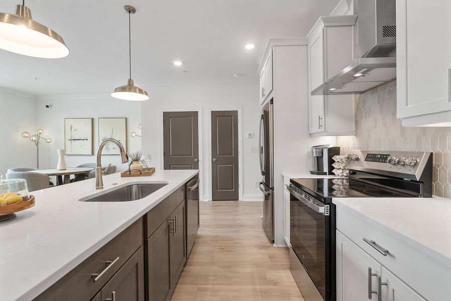 Representative furnished interior of a home built from the The Oleander by The Providence Group in Market Square at Sawnee Village, Cumming (Image 21).