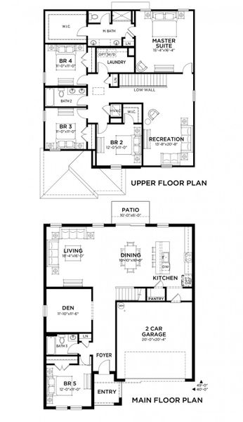 2D floor plan layout of this home in Pasadena Ridge, Pasadena Hills, FL (Image 3).