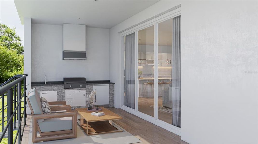 Exterior details and patio area of a home in , Tampa (Image 3).