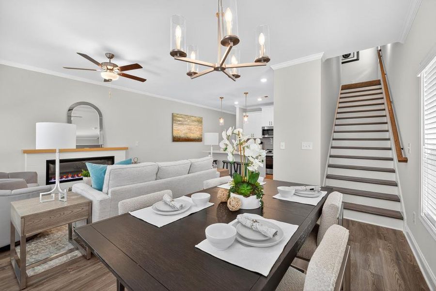 Furnished interior view inside a new home in Medlock Park, Austell (Image 9).