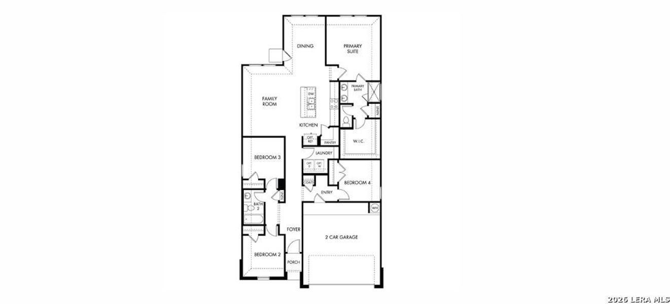 2D floor plan layout of this home in Estancia Ranch - Premier Series, San Antonio, TX (Image 3).