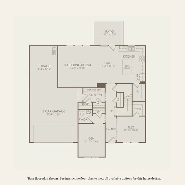 2D floor plan layout for the Liston by Pulte Homes in Fishers Wood, Columbia, SC (Image 3).