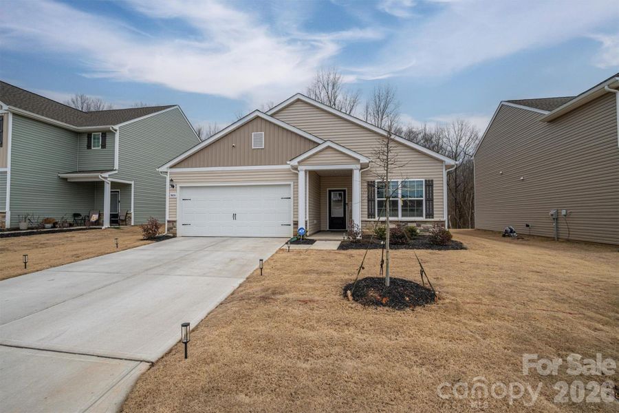 Front exterior of a new home in Stagecoach Station, Gastonia, NC, highlighting curb appeal (Image 22).