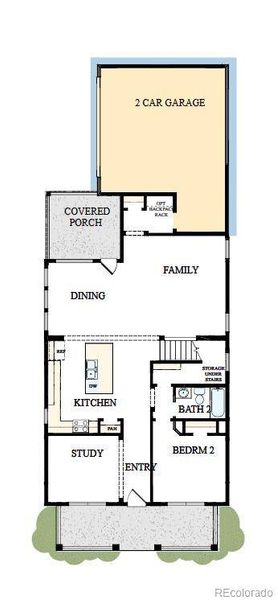 2D floor plan layout of this home in Painted Prairie Cottage, Aurora, CO (Image 3).