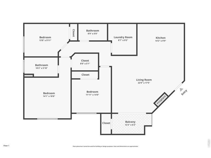 2D floor plan layout of this home in , Denver, CO (Image 4).