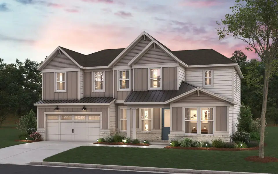 Representative exterior photo of a completed home built from the Newlyn by Pulte Homes in Bristol, Dawsonville, GA (Image 13).