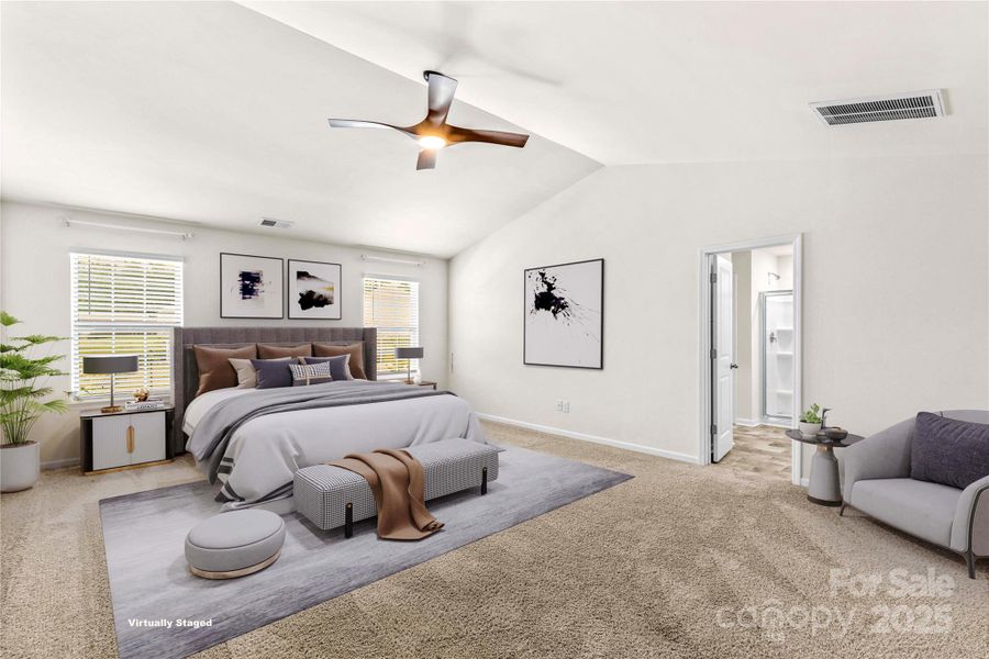 Furnished interior view inside a new home in Calvin Creek, Troutman (Image 9).