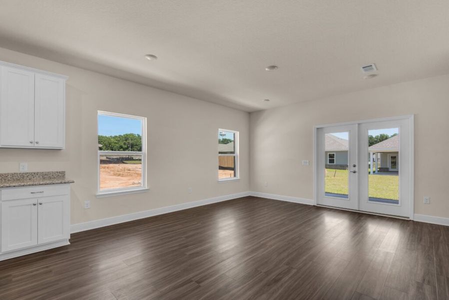 Representative unfurnished interior of a home built from the Seaside by Holiday Builders in Mahogany At Jubilee, Milton (Image 7).