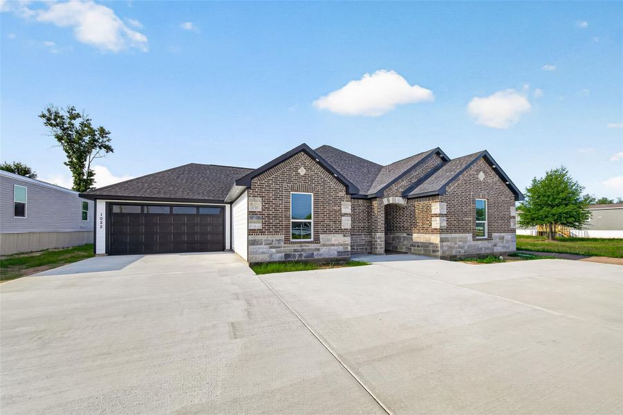 Custom craftsmanship is evident in the home's carefully selected finishes and architectural details.