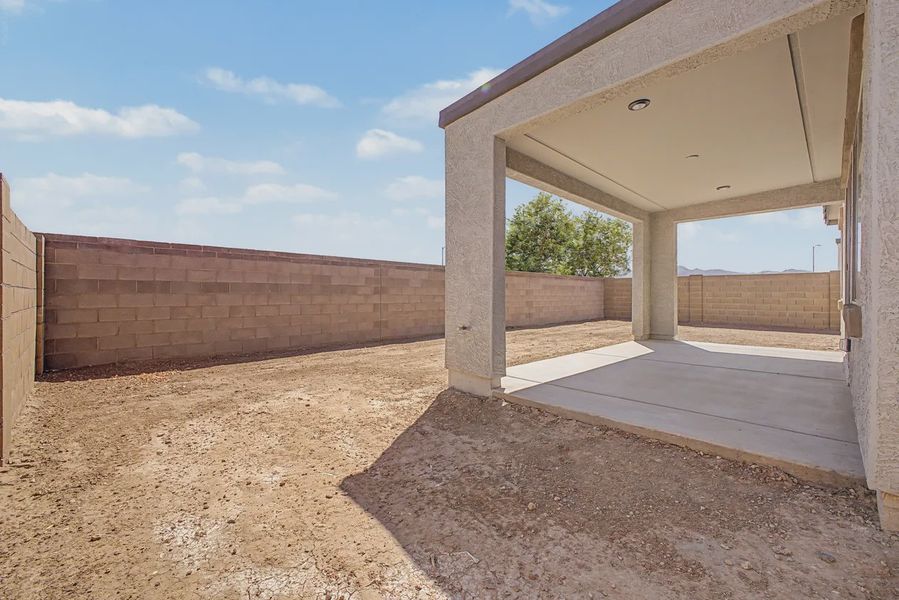 Exterior details and patio area of a home in Avanti at Granite Vista, Waddell (Image 4).