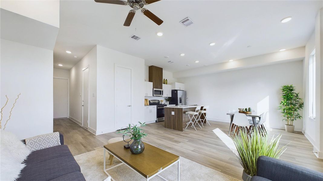 Furnished interior view inside a new home in , Houston (Image 8).