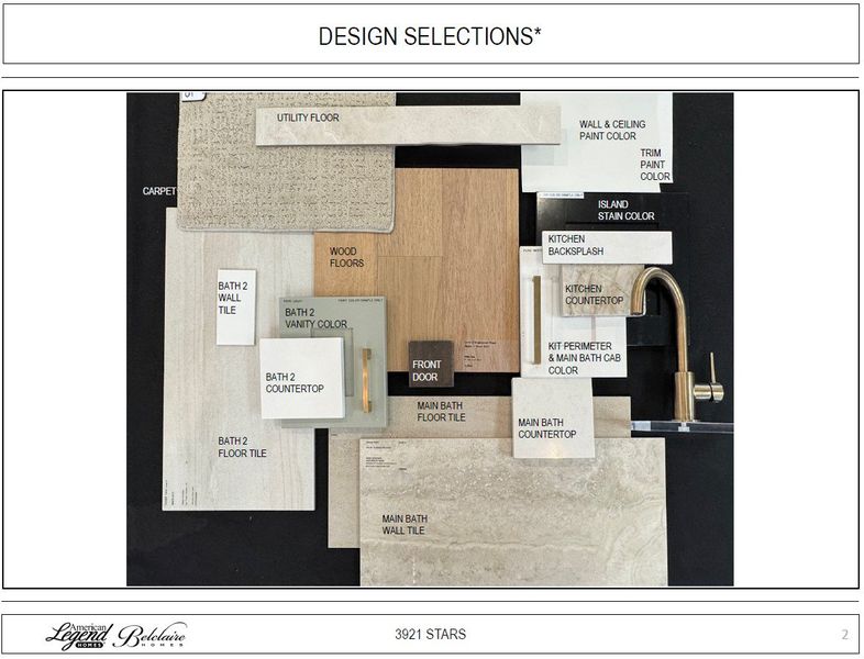 Representative photo of design selections for 3921 Stars