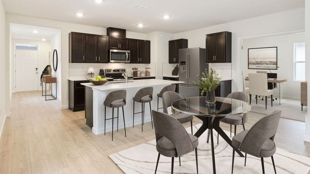 Representative furnished interior of a home built from the Jemison by D.R. Horton in Kindred, Kissimmee (Image 5). Representative furnished interior of a home built from the Jemison by D.R. Horton in Kindred, Kissimmee (Image 5).