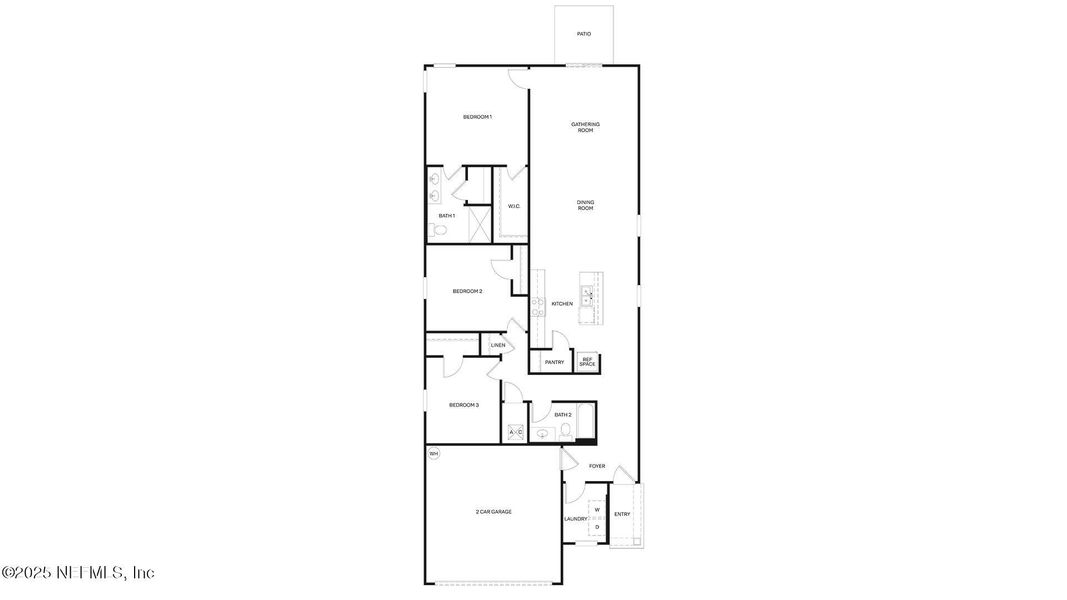 2D floor plan layout of this home in Rookery, Green Cove Springs, FL (Image 2).