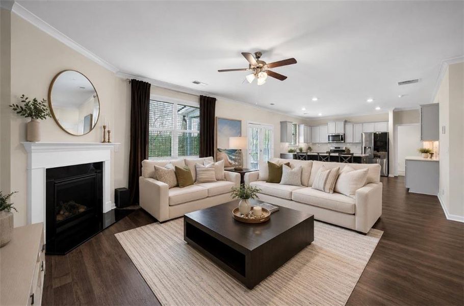 Furnished interior view inside a new home in Independence, Loganville (Image 26). Furnished interior view inside a new home in Independence, Loganville (Image 26).