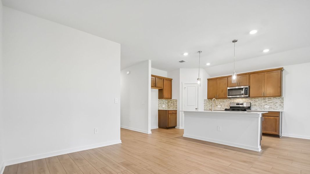 Furnished interior view inside a new home in Trails at Wildhorse, Austin (Image 9).
