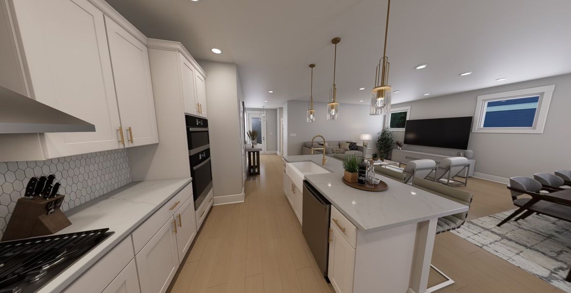 Representative furnished interior of a home built from the Hadley by Baker Residential in Atwater Station - Village Collection, Fuquay Varina (Image 7). Representative furnished interior of a home built from the Hadley by Baker Residential in Atwater Station - Village Collection, Fuquay Varina (Image 7).