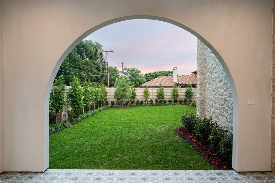 Exterior details and patio area of a home in , Dallas (Image 26). Exterior details and patio area of a home in , Dallas (Image 26).