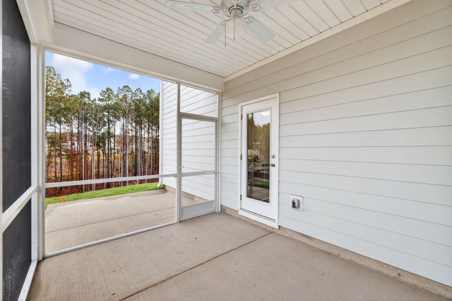 Exterior details and patio area of a home in Edgewater - Lakeview Point, Lancaster (Image 2). Exterior details and patio area of a home in Edgewater - Lakeview Point, Lancaster (Image 2).