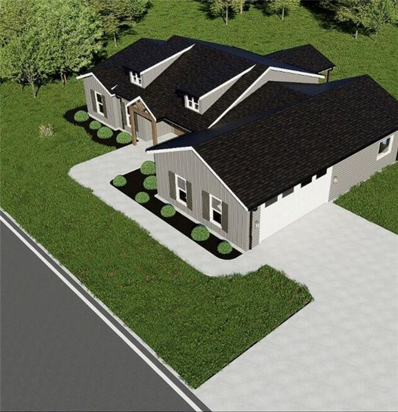 Exterior rendering of this home design in , Rome, GA (Image 6). Exterior rendering of this home design in , Rome, GA (Image 6).