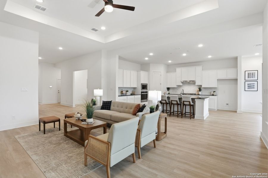 Furnished interior view inside a new home in Kinder Ranch - 70', San Antonio (Image 17).