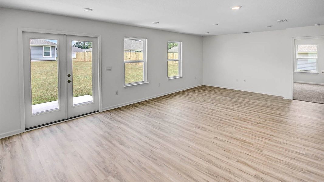 Representative unfurnished interior of a home built from the Lismore by D.R. Horton in Owl's Head Farms, Freeport (Image 13).