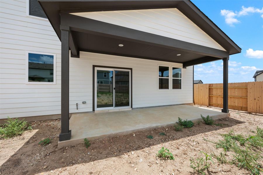Exterior details and patio area of a home in Patterson Ranch, Georgetown (Image 3).