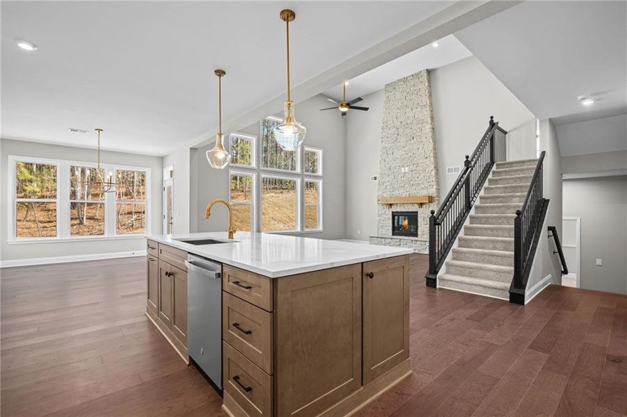 Furnished interior view inside a new home in Governor’s Preserve, Canton (Image 8).