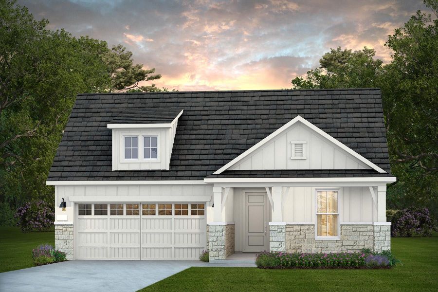 Representative exterior photo of a completed home built from the Prosperity by Del Webb in Sun City Texas, Georgetown, TX (Image 22).