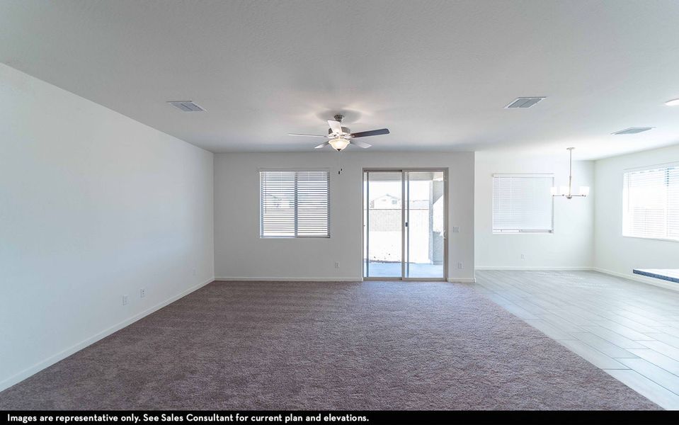 Representative unfurnished interior of a home built from the Mesa by CastleRock Communities in Rancho Mirage, Maricopa (Image 10). Representative unfurnished interior of a home built from the Mesa by CastleRock Communities in Rancho Mirage, Maricopa (Image 10).