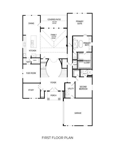 2D floor plan layout for the Northhaven FSW by First Texas Homes in Birdsong, Mansfield, TX (Image 5). 2D floor plan layout for the Northhaven FSW by First Texas Homes in Birdsong, Mansfield, TX (Image 5).