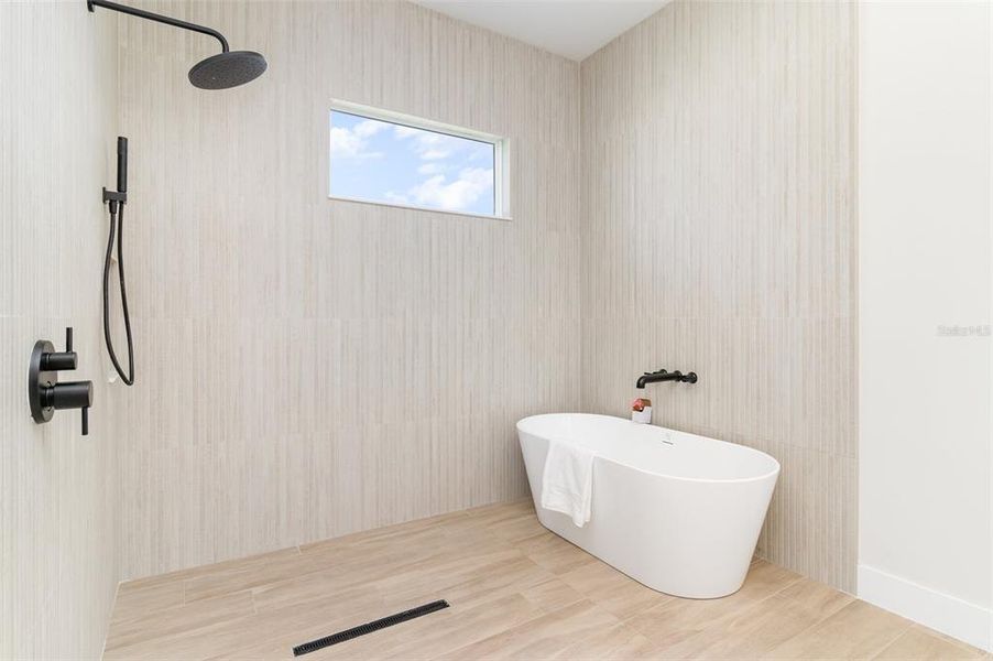 Primary Shower with Garden Tub Primary Shower with Garden Tub