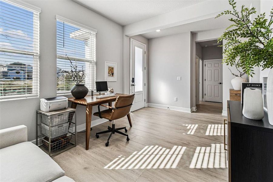 Furnished interior view inside a new home in Persimmon Park - Cottage Series, Wesley Chapel (Image 8). Furnished interior view inside a new home in Persimmon Park - Cottage Series, Wesley Chapel (Image 8).